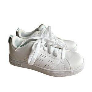 Adidas Shoes Kids White/green Sneaker VS Advantage white size 12K.